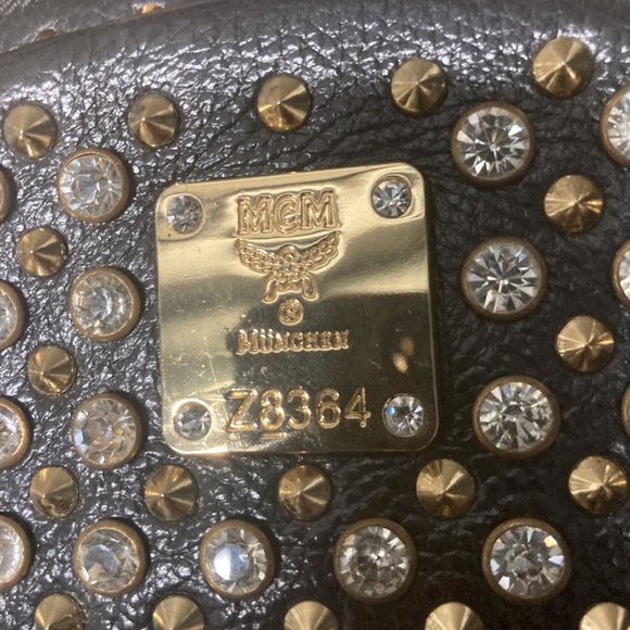 Swarovski yellow crystal studded backpack and it’s mini me! MCM - Picture 9 of 13